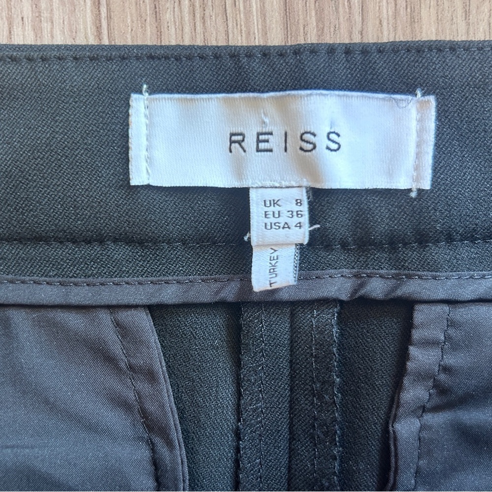 Reiss Tyne Black Skinny Zip Ankle Dress Pants - Picture 3 of 11